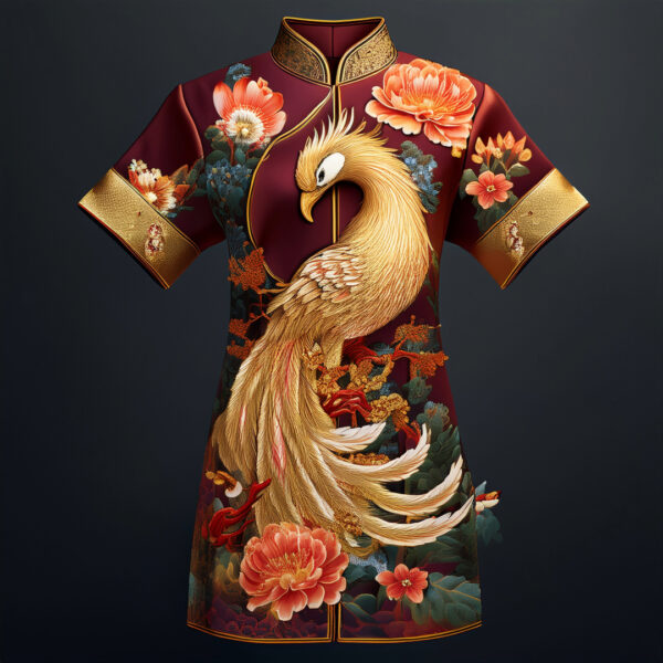 金凤丝绸旗袍
